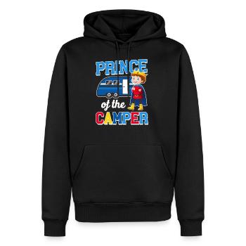 Cute Camping Prince Of The Camper - Sweat à capuche Premium bio Homme - noir - Devant - Nico (187cm)