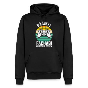 Fachabitur Gamer Gaming Zocker Nerd Fachabifeier - Männer Premium Bio Hoodie - Schwarz - Vorne - Nico (187cm)
