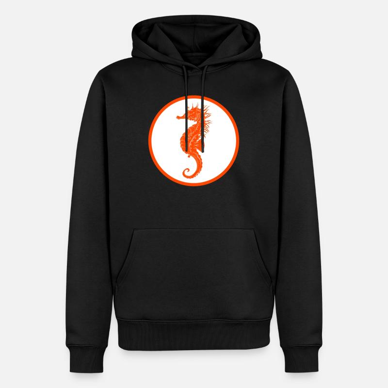 Seepferdchen Frühschwimmer Freischwimmer Abzeichen - Männer Premium Bio Hoodie - Schwarz