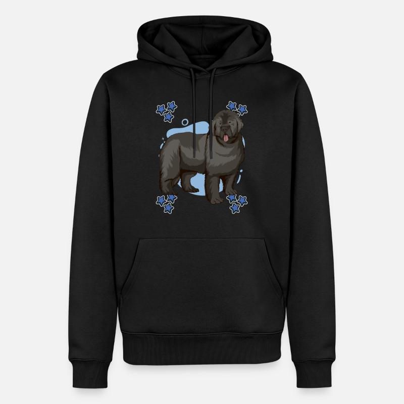 Neufundländer Newfoundland Blue Design - Männer Premium Bio Hoodie - Schwarz