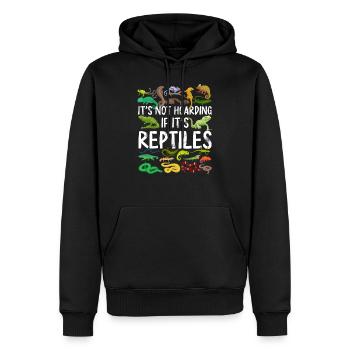 It'S Not Hoarding If It'S Reptiles - Men’s Premium Organic Hoodie - black - Front - Nico (187cm)