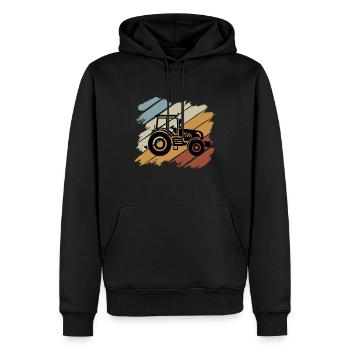 Traktor Geschenk Landwirtschaft Acker Feldarbeit - Männer Premium Bio Hoodie - Schwarz - Vorne - Nico (187cm)