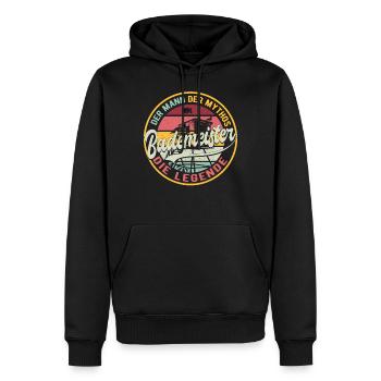 Maître nageur maître-nageur - Sweat à capuche Premium bio Homme - noir - Devant - Nico (187cm)