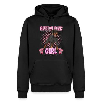 Rottweiler Girl - Sweat à capuche Premium bio Homme - noir - Devant - Nico (187cm)