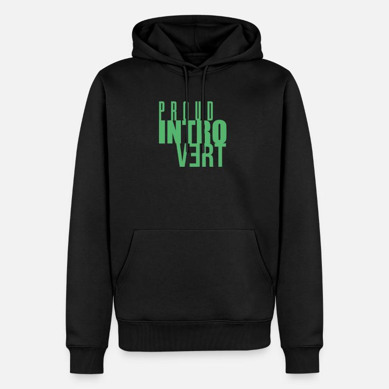 Timide introverti fier Introverti Introverti - Sweat à capuche Premium bio Homme - noir