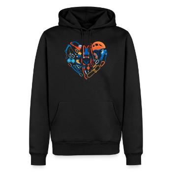 Climber Rock Climbing Equipment - Sweat à capuche Premium bio Homme - noir - Devant - Nico (187cm)
