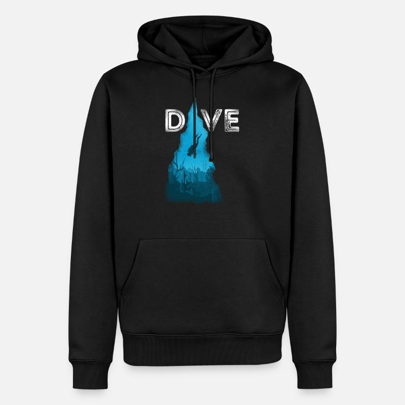 Scuba Diving Diver Dive - Männer Premium Bio Hoodie - Schwarz