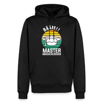 Masterabschluss Universität Mastertitel Gamer Mast - Männer Premium Bio Hoodie - Schwarz - Vorne - Nico (187cm)