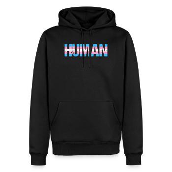Mensch Trans Trans Pride Month LGBTQ Transgender - Männer Premium Bio Hoodie - Schwarz - Vorne - Nico (187cm)