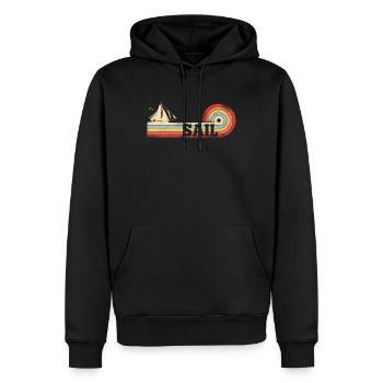 Sailing Sail Sailboat Vintage - Männer Premium Bio Hoodie - Schwarz - Vorne - Nico (187cm)