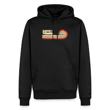 Camping Motorhome Retro - Männer Premium Bio Hoodie - Schwarz - Vorne - Nico (187cm)