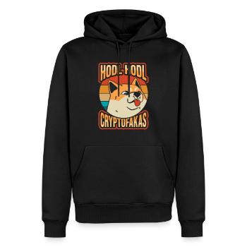 Hodl Hodl Cryptofakas Dogecoin Crypto - Männer Premium Bio Hoodie - Schwarz - Vorne - Nico (187cm)