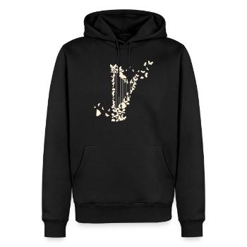 Harfe und Harfenmusik Harfenisten - Männer Premium Bio Hoodie - Schwarz - Vorne - Nico (187cm)