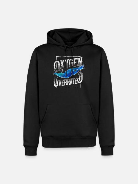 Swimming Swimmer Swim Oxygen Is - Men’s Premium Organic Hoodie - black