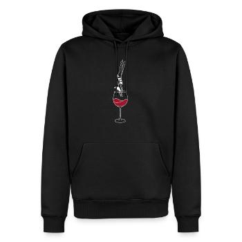 Minimalismus Wein Girls Vino Illustration Urlaub - Männer Premium Bio Hoodie - Schwarz - Vorne - Nico (187cm)