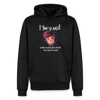 Office Humor Meeting Réunion des employés Café - Sweat à capuche Premium bio Homme - noir - Devant - Nico (187cm)