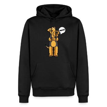 Sturer Welsh Terrier Hund - Männer Premium Bio Hoodie - Schwarz - Vorne - Nico (187cm)