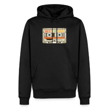 Vintage Cassette Tape Birthday Gifts Retro Born - Men’s Premium Organic Hoodie - black - Front - Nico (187cm)