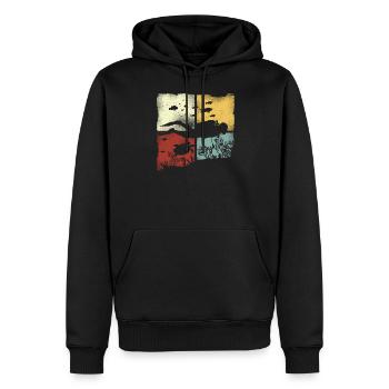 Scuba Diving Diver Vintage Retro - Männer Premium Bio Hoodie - Schwarz - Vorne - Nico (187cm)