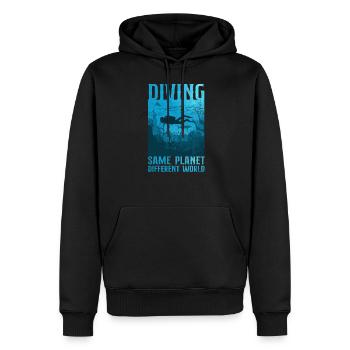 Scuba Diver Diving Same Planet - Männer Premium Bio Hoodie - Schwarz - Vorne - Nico (187cm)
