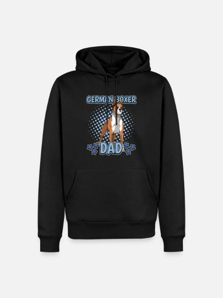 Boxer German Boxer Dad - Men’s Premium Organic Hoodie - black