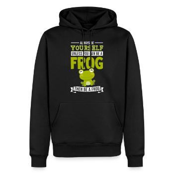 Grenouille Tshirt Crapaud Têtard Grenouille Arboricole Grenouille - Sweat à capuche Premium bio Homme - noir - Devant - Nico (187cm)