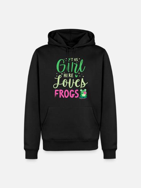 Frosch - Männer Premium Bio Hoodie - Schwarz