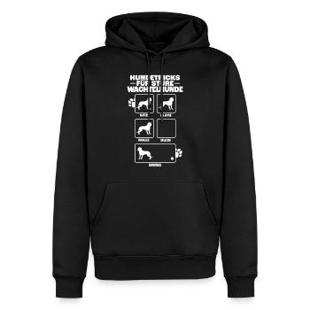 Deutscher Wachtelhund Hundetricks Jagdhund - Männer Premium Bio Hoodie - Schwarz - Vorne - Nico (187cm)
