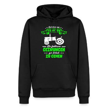 Geboren Um Traktor Zu Fahren Einschulung Landwirt - Männer Premium Bio Hoodie - Schwarz - Vorne - Nico (187cm)