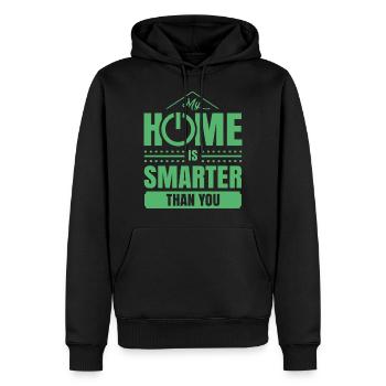 Ma maison est plus intelligente que toi Smart Home Smartes - Sweat à capuche Premium bio Homme - noir - Devant - Nico (187cm)