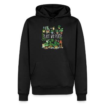 Plant Whisperer - Männer Premium Bio Hoodie - Schwarz - Vorne - Nico (187cm)