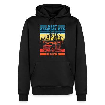 Best Camping Dad Ever Motorhome - Sweat à capuche Premium bio Homme - noir - Devant - Nico (187cm)