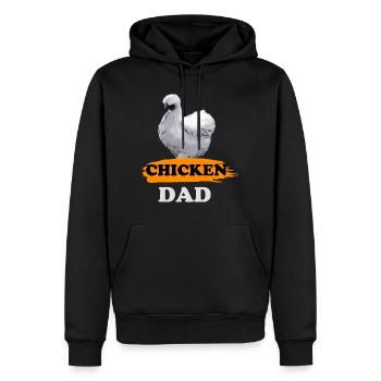 Poulet poulet poule - Sweat à capuche Premium bio Homme - noir - Devant - Nico (187cm)