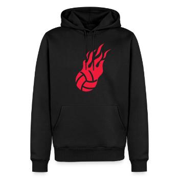 Beach Volleyball Flames Ball Sports Beach Volleyball - Men’s Premium Organic Hoodie - black - Front - Nico (187cm)