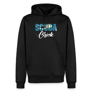 Diving Diver Girl Scuba Chick - Männer Premium Bio Hoodie - Schwarz - Vorne - Nico (187cm)