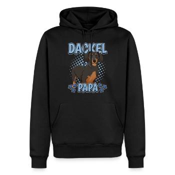 Dackel Papa - Männer Premium Bio Hoodie - Schwarz - Vorne - Nico (187cm)