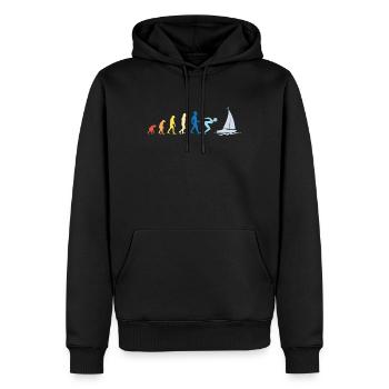 Sailing Sailboat Evolution - Sweat à capuche Premium bio Homme - noir - Devant - Nico (187cm)