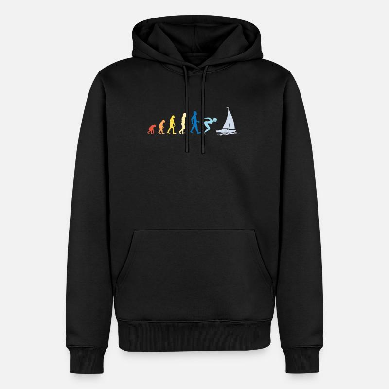 Sailing Sailboat Evolution - Sweat à capuche Premium bio Homme - noir