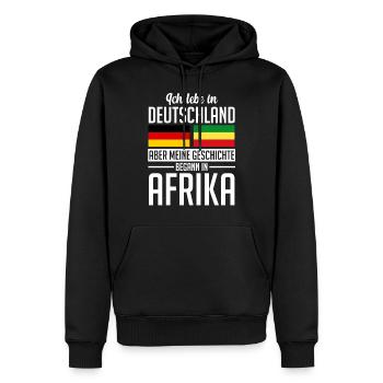 Deutschland Afrikaner Afrikanisch Afrika - Männer Premium Bio Hoodie - Schwarz - Vorne - Nico (187cm)