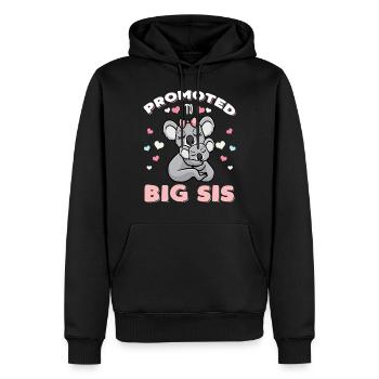 Je vais avoir une grande soeur de la grossesse cadeau - Sweat à capuche Premium bio Homme - noir - Devant - Nico (187cm)