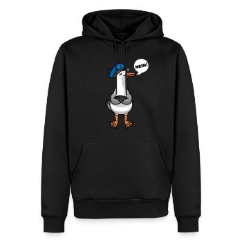 Sâteuse mouette méditerranée Mouette Oiseaux mouettes Mer du Nord - Sweat à capuche Premium bio Homme - noir - Devant - Nico (187cm)