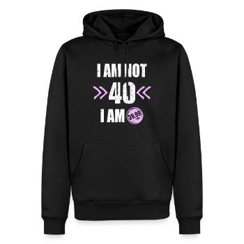 I'm i am Not 40 I'm 39 + Tax 40th birthday - Men’s Premium Organic Hoodie - black - Front - Nico (187cm)