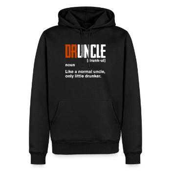 Druncle like a normal uncle - Men’s Premium Organic Hoodie - black - Front - Nico (187cm)