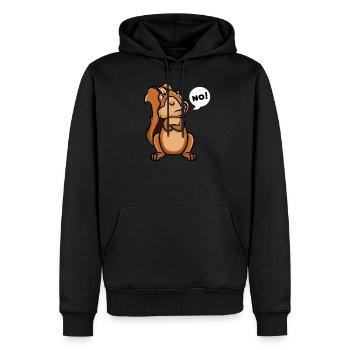 Chipmhörchen Cheek squirrel - Men’s Premium Organic Hoodie - black - Front - Nico (187cm)