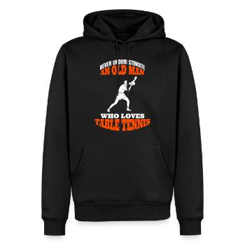 Tischtennis Outfit Vater Spruch Pingpong Großvater - Männer Premium Bio Hoodie - Schwarz - Vorne - Nico (187cm)