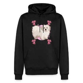 Malteser Heart Design - Sweat à capuche Premium bio Homme - noir - Devant - Nico (187cm)