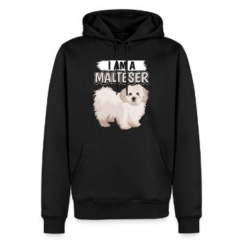 Malteser I Am A Malteser - Sweat à capuche Premium bio Homme - noir - Devant - Nico (187cm)