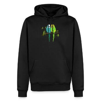 Wellensittich I Sittich Vogel Budgie Motiv für - Männer Premium Bio Hoodie - Schwarz - Vorne - Nico (187cm)