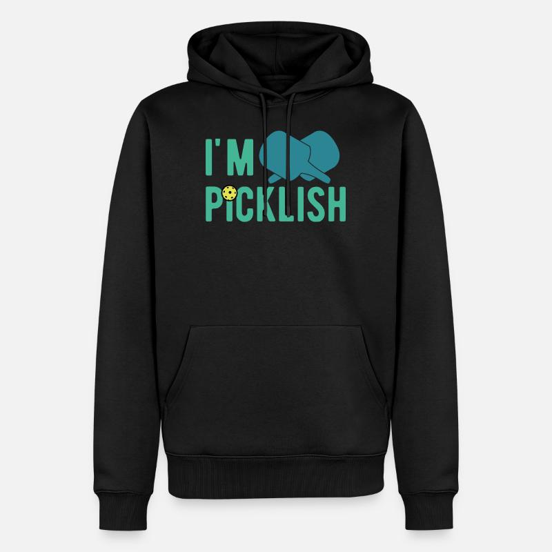 Pickleballs Pickleball - Sweat à capuche Premium bio Homme - noir