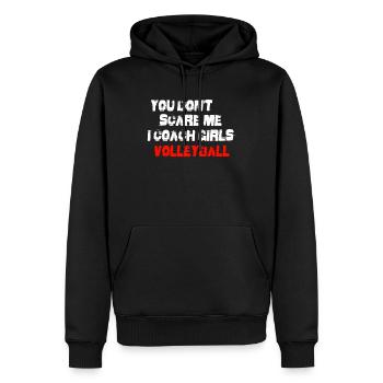 You Don’t Scare Me I Coach Girls Volleyball - Sweat à capuche Premium bio Homme - noir - Devant - Nico (187cm)